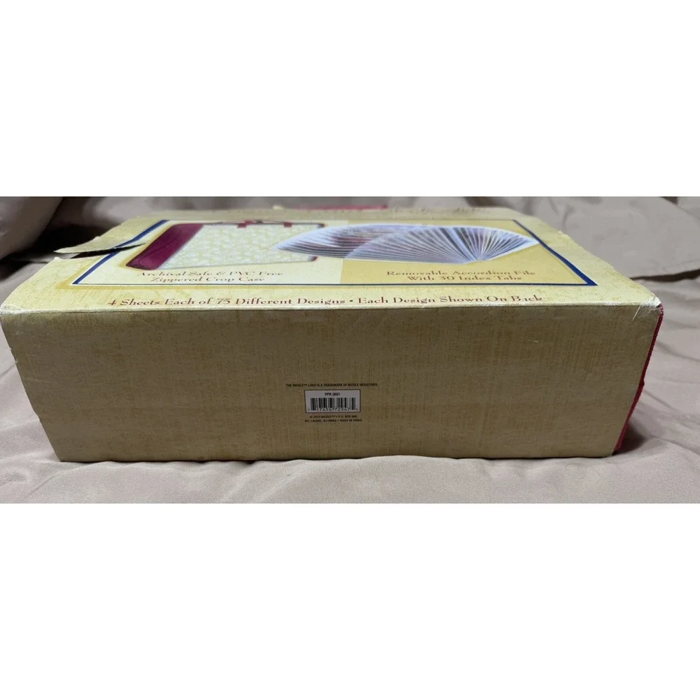 Designer Card Stock Tote 300 Double Sided Sheets Removable Accordion File New‎